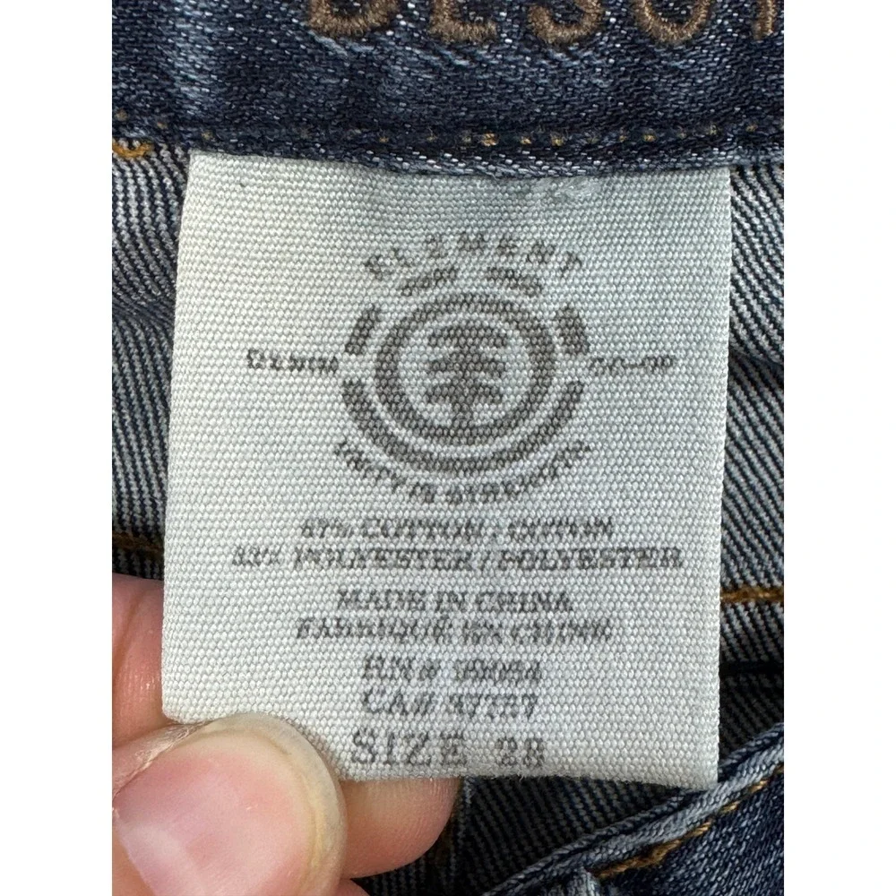 Element Mens DeSoto Straight Leg Blue Denim Jeans 28 Meas: 28x29